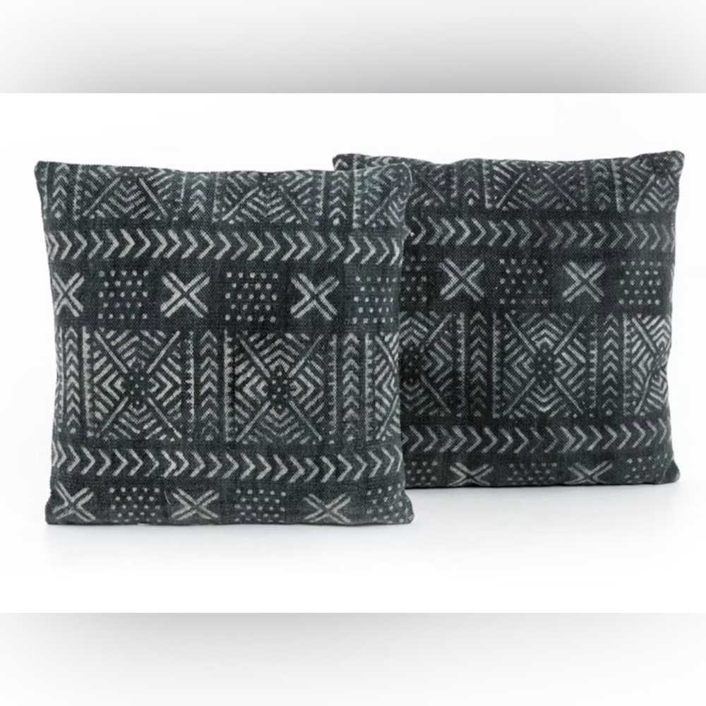 *NEW* Four Hands Willow Mud Cloth Print Pillow Set Of 2